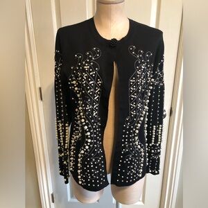 Fresh Fx Beaded black sweater - size Large